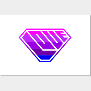 Love SuperEmpowered (Light Pink, Purples & Blue) Posters and Art